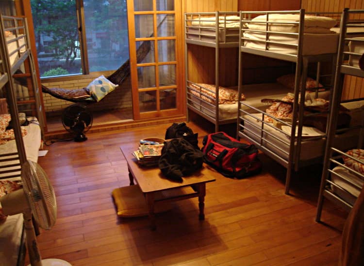 Hostel with bunk beds
